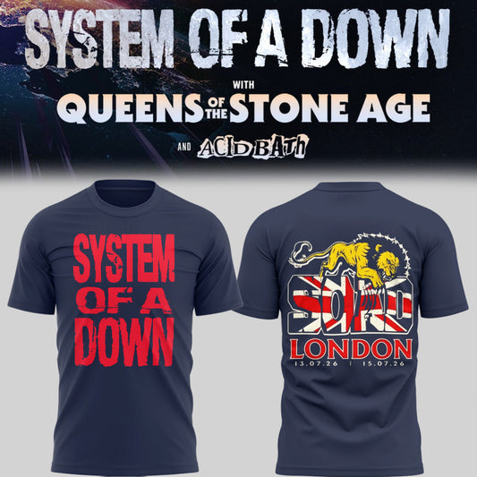 Limited Edition SOAD UK & Europe Stadium Tour 2026 T-Shirt-PU26071302