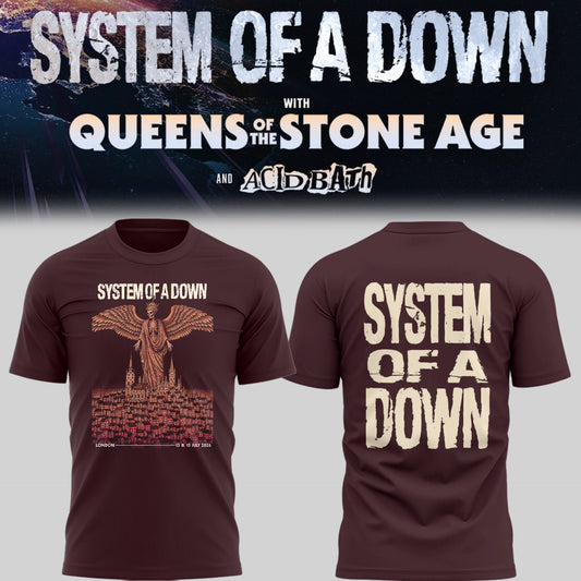 Limited Edition SOAD UK & Europe Stadium Tour 2026 T-Shirt-PU26071307
