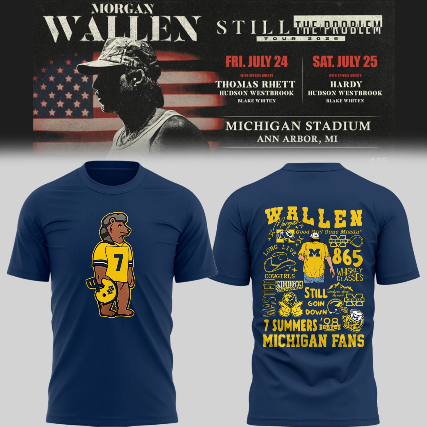 MICHIGAN x MW “Still The Problem Tour 2026” TShirt-PU26072305