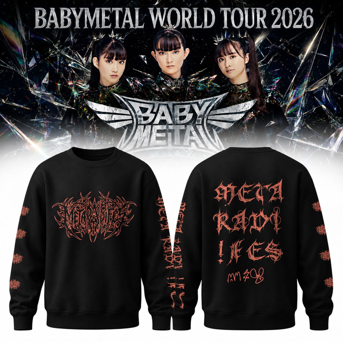 BABYMETAL “WORLD TOUR 2026” Signature Limited Edition – Sweatshirt