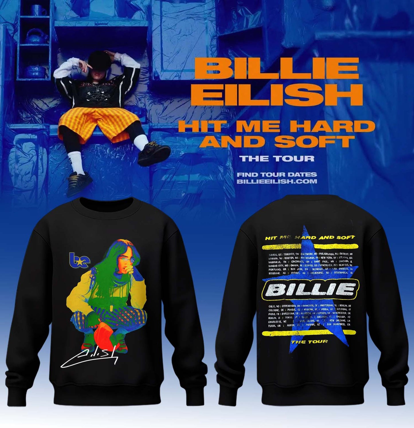 Billie Eilish Hit Me Hard and Soft: The Tour Sweatshirt