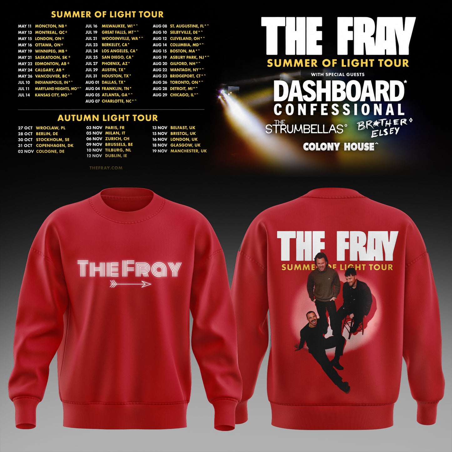The Fray – Summer of Light Tour Limited Sweat Shirt