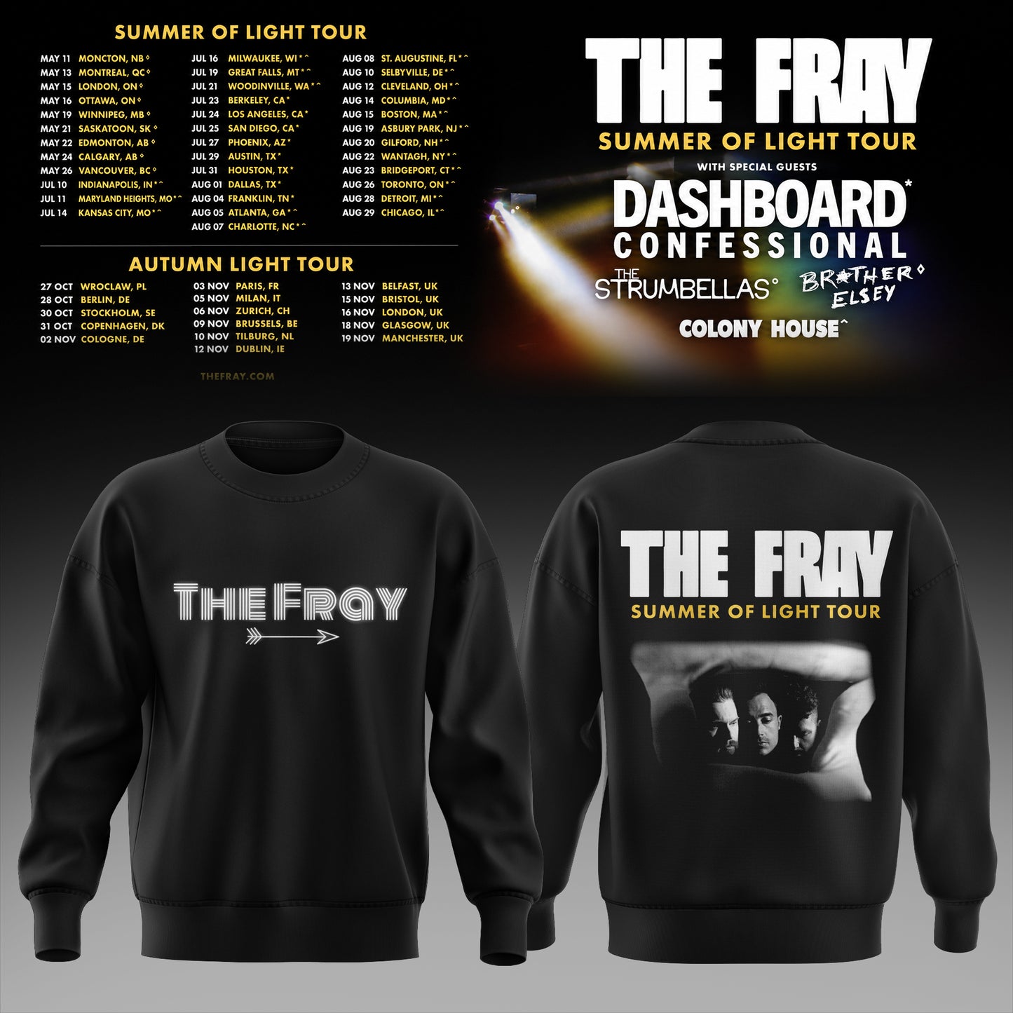 The Fray – Summer of Light Tour Limited Sweat Shirt