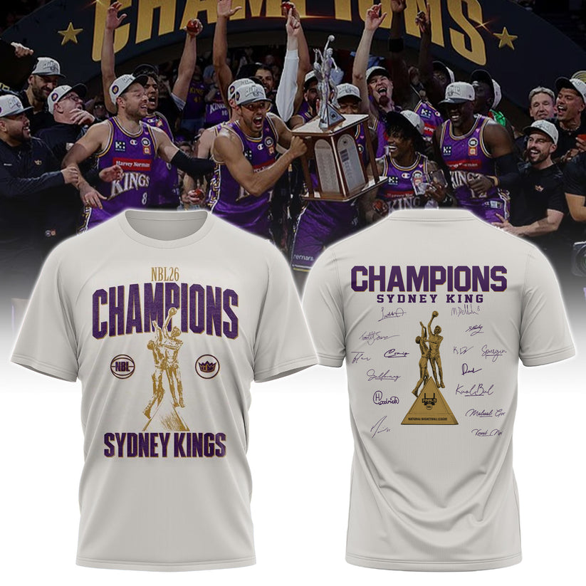 Sydney Kings Special Champions NBL 2026 Limited Edition T.shirt