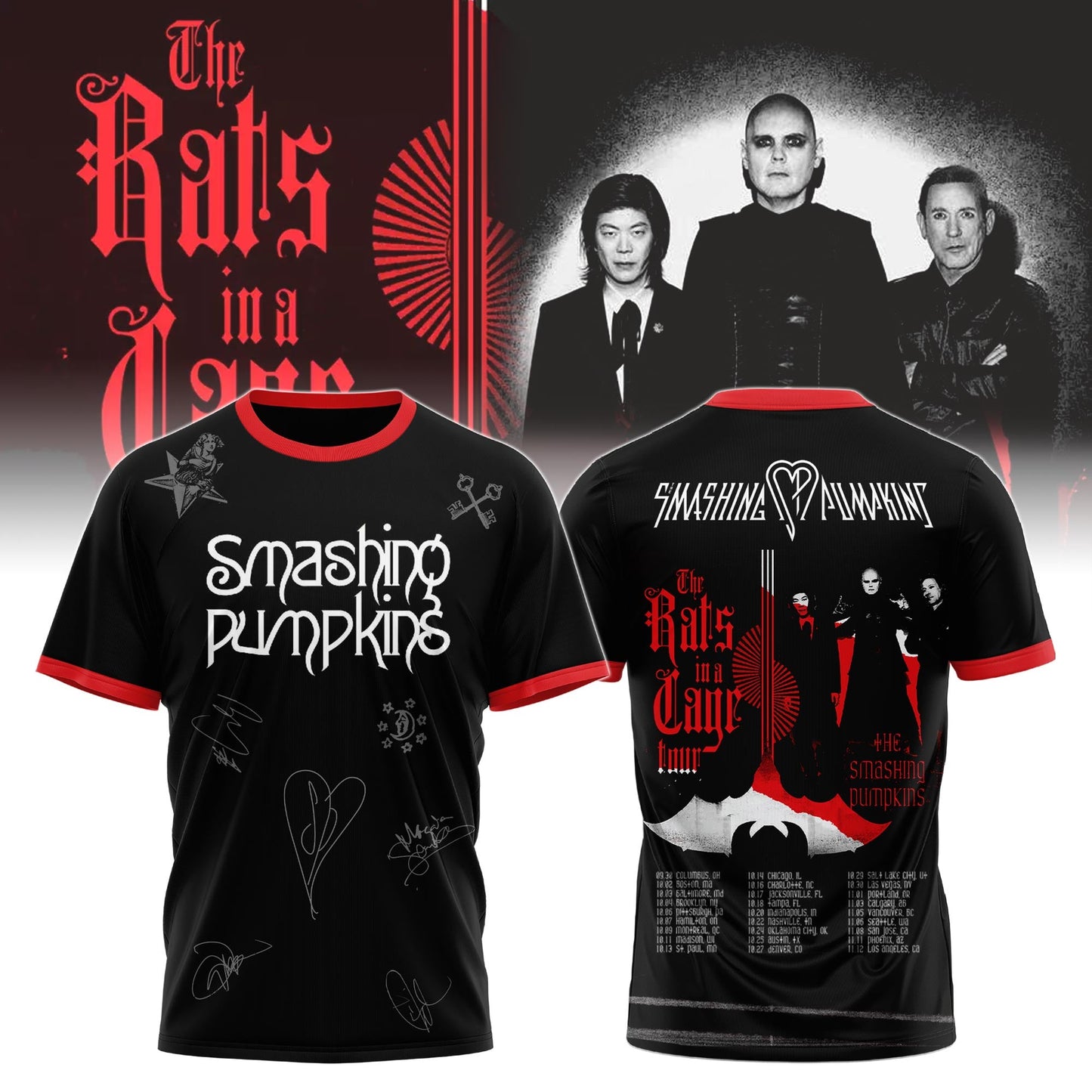 The Smashing Pumpkins “The Rats In A Cage Tour” 2026Limited Edition + Selling Out Fast
