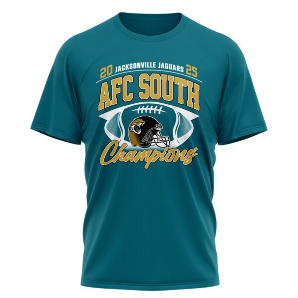 . Jacksonville Jaguars 2025 AFC South Champions T-shirt