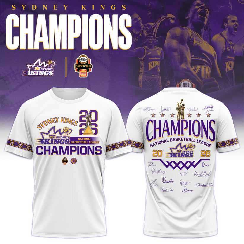 Sydney Kings Special Champions NBL 2026 Limited Edition T.shirt
