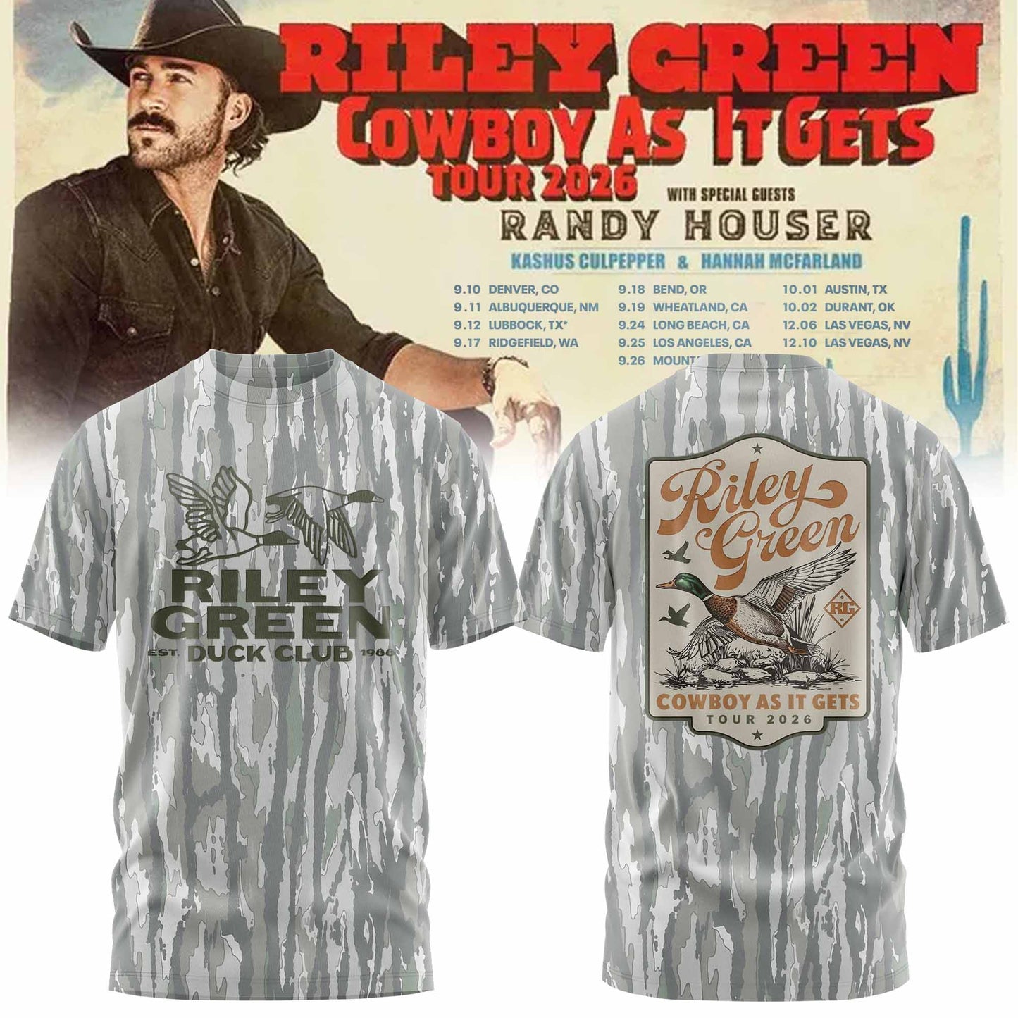 RILEY GREEN – COWBOY AS IT GETS COLLECTION TEE