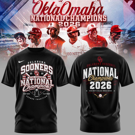 Oklahoma Sooners Baseball 2026 National Champions Tee