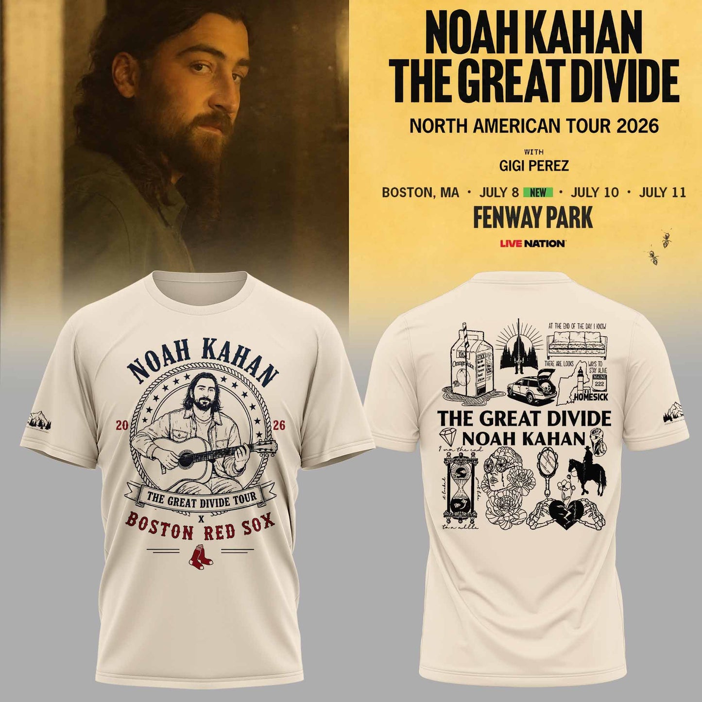 _ Noah Kahan – The Great Divide Tour 2026 Limited Tshirt