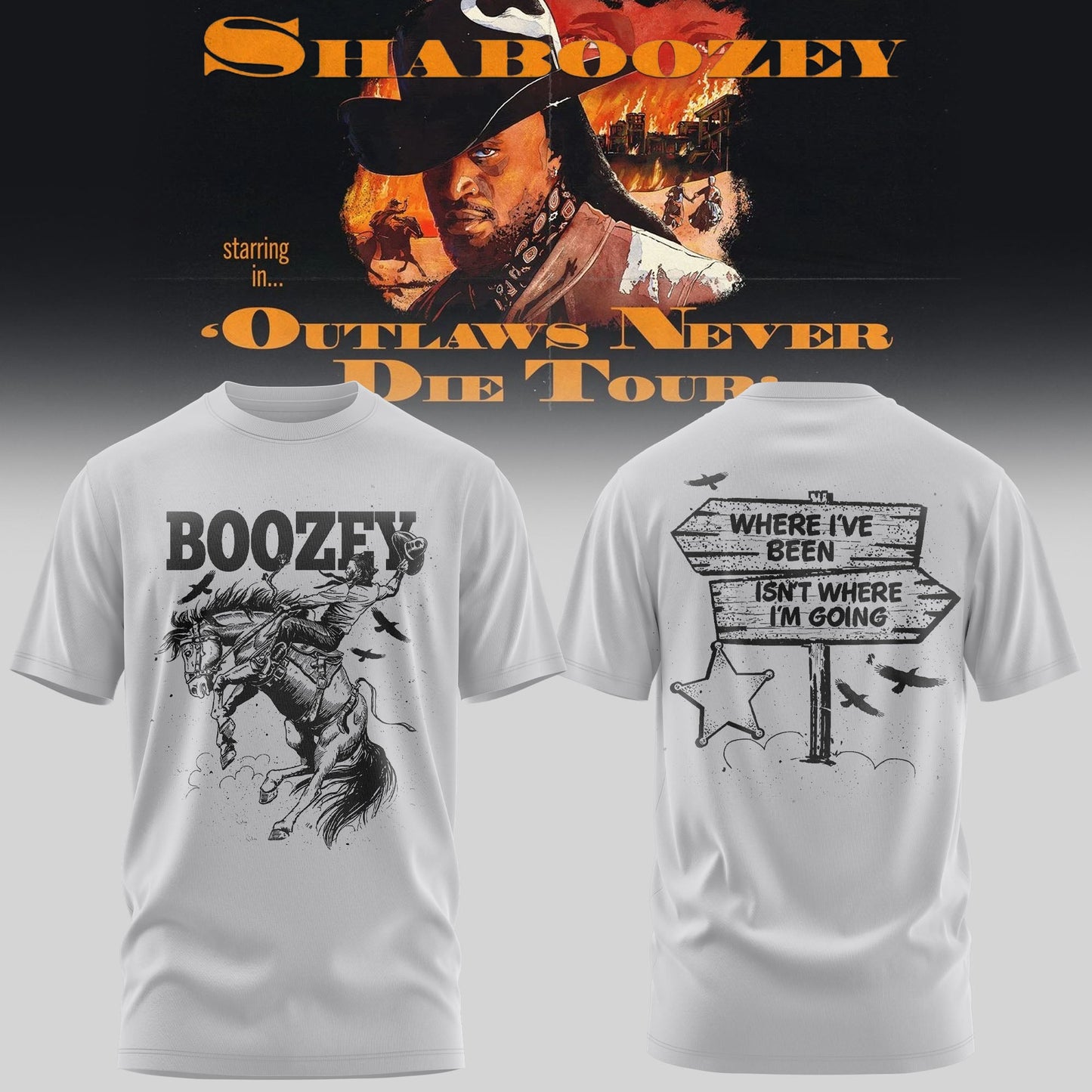 Shaboozey – The Outlaws Never Die Tour T-shirt