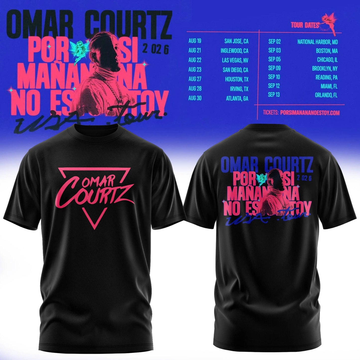 Neon Heartbreak Cosmic Vibes Graphic Tee
