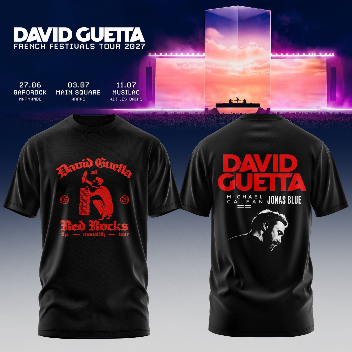 DAVID GUETTA – FRANCE TOUR T-shirt