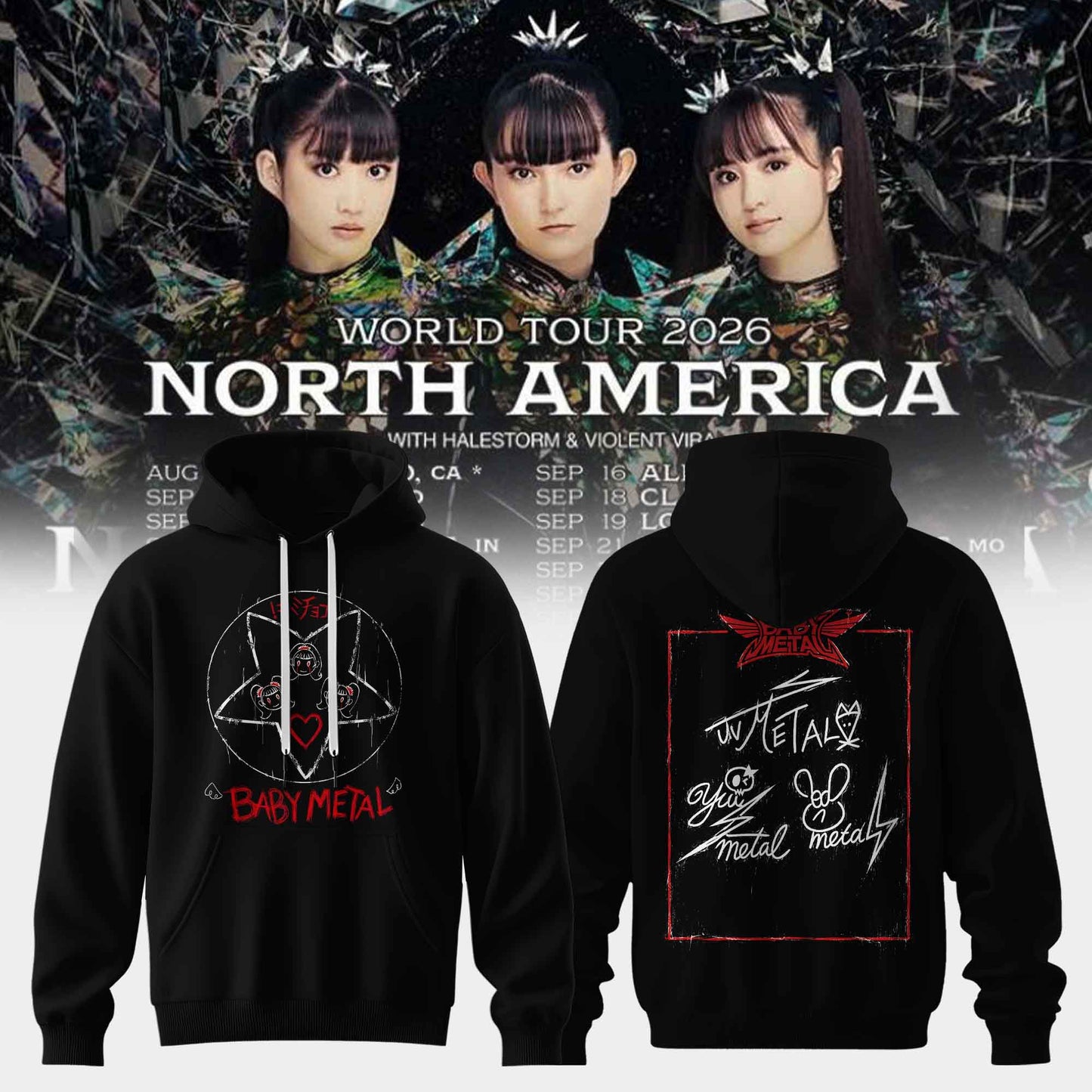 Baby Metal 2026 Tour Merch