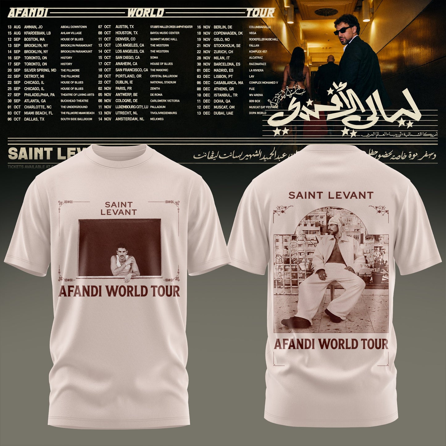 SAINT LEVANT – AFANDI WORLD TOUR T-SHIRT