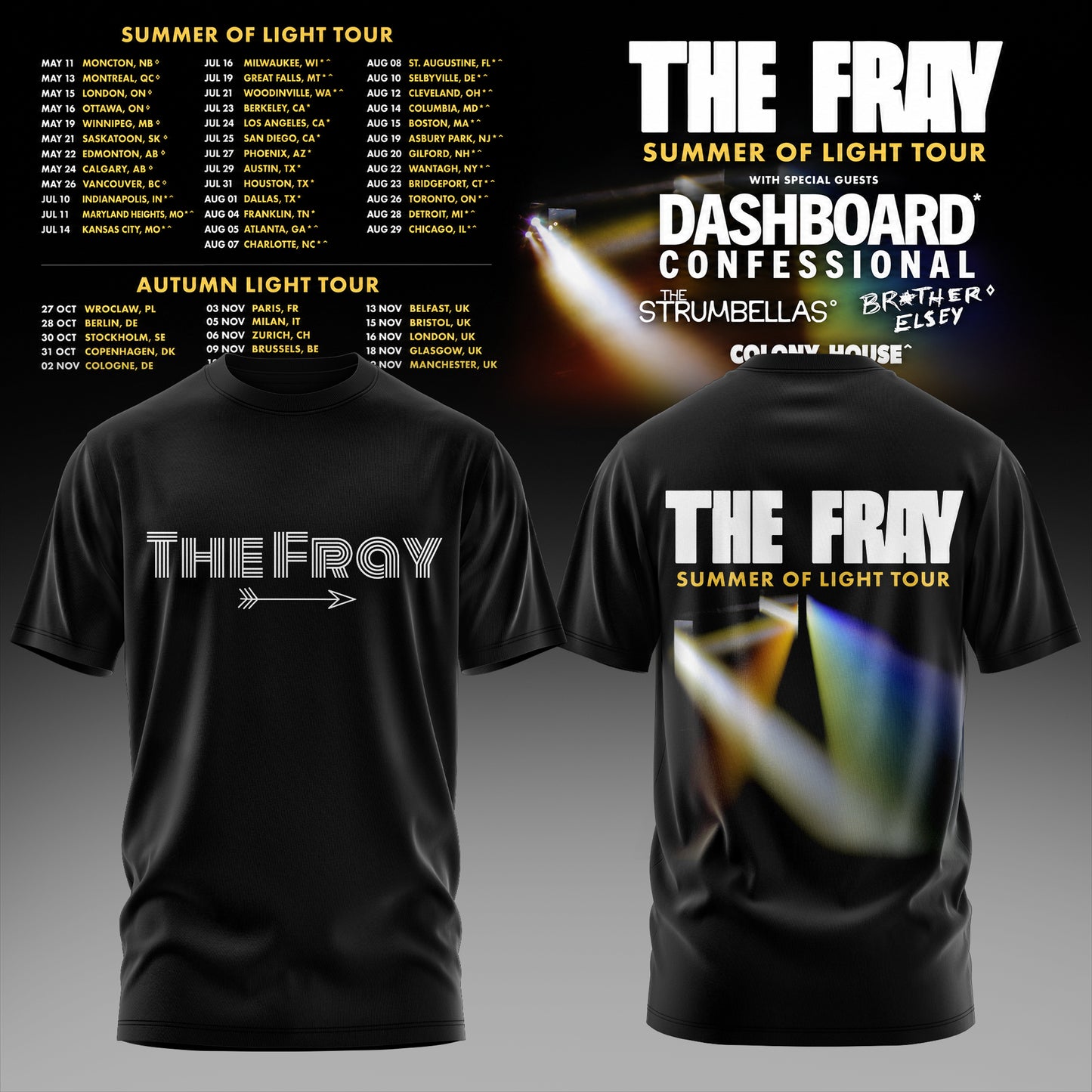 The Fray – Summer of Light Tour Limited T-Shirt
