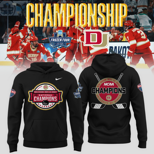 Denver Pioneers 2026 NCAA Men's Hockey National Champions Hoodie