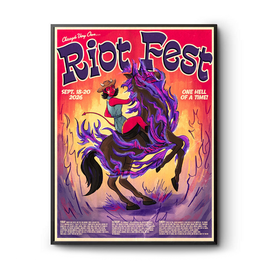Riot Fest Collection Merch Chicago IL, September 18 Poster