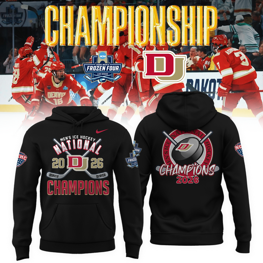 Denver Pioneers 2026 NCAA Men's Hockey National Champions Hoodie