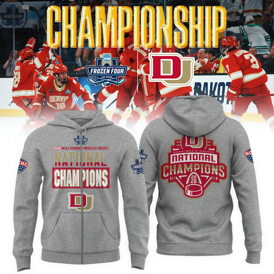 Denver Pioneers 2026 NCAA Men's Hockey National Champions ZipHoodie