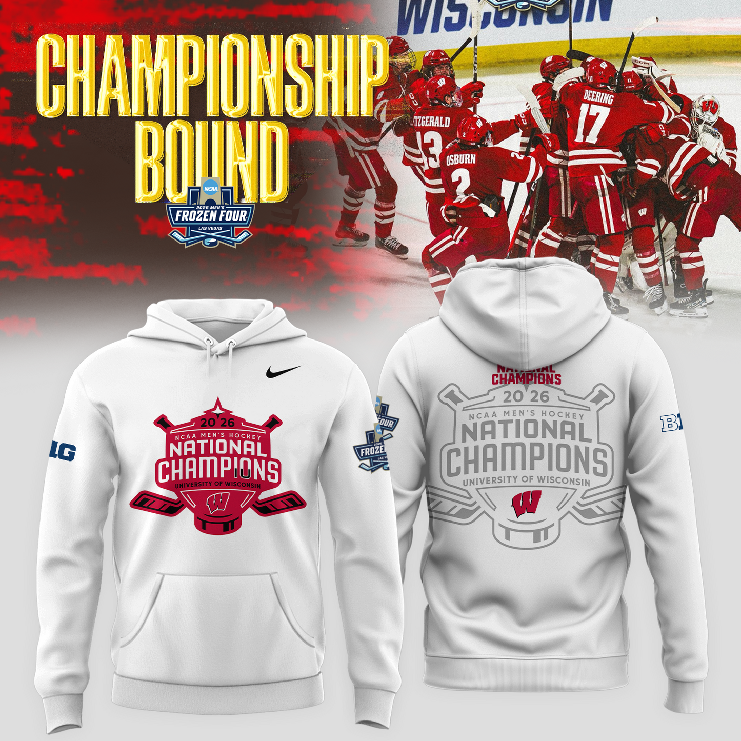 2026 NCAA Men's Ice Hockey National Champions Hoodie