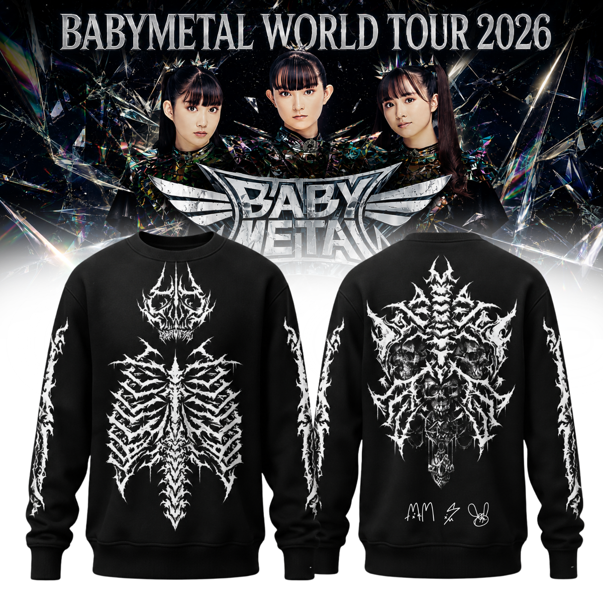 BABYMETAL “WORLD TOUR 2026” Signature Limited Edition – Sweatshirt