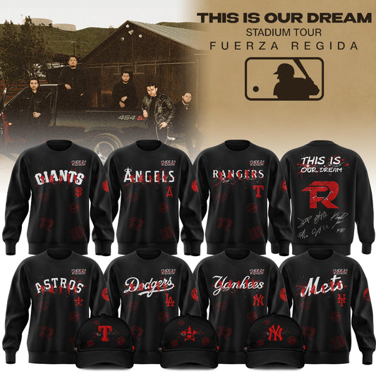 Baseball x Fuerza Regida This Is Our Dream Stadium Tour 2026 Sweatshirt Limited Edition