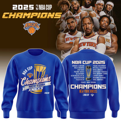 New York Knicks 2025 Cup Champions Sweatshirt Limited Edition