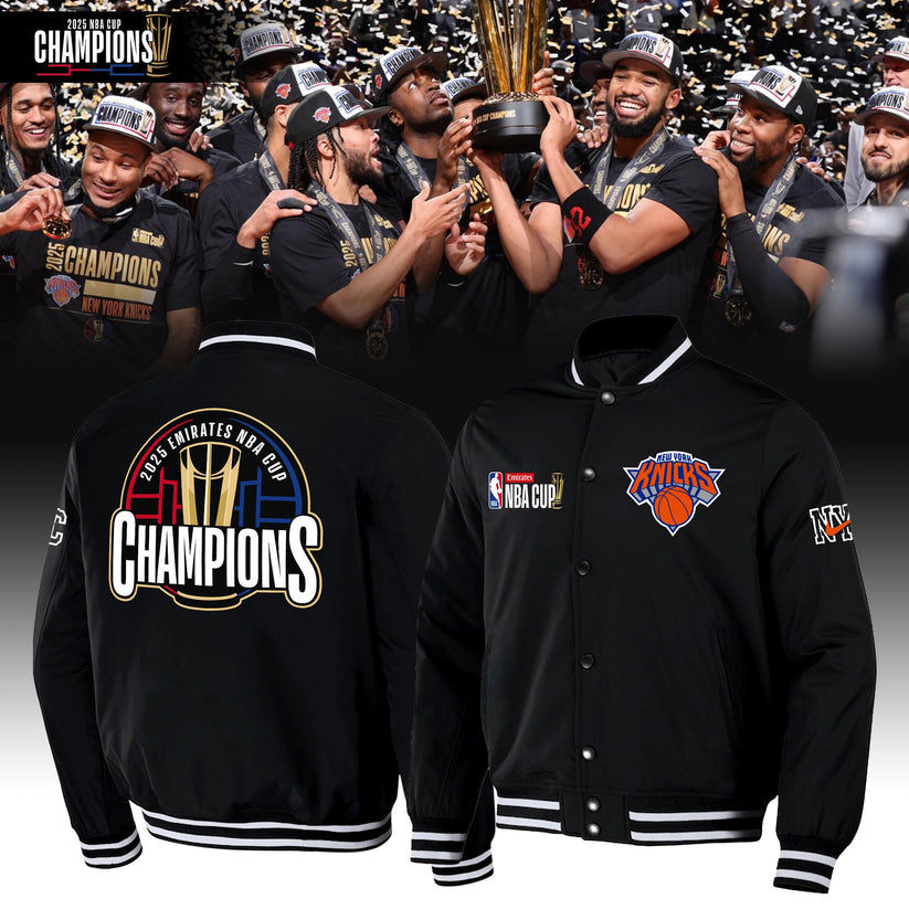 New York Knicks 2025 Cup Champions Bomber Jacket