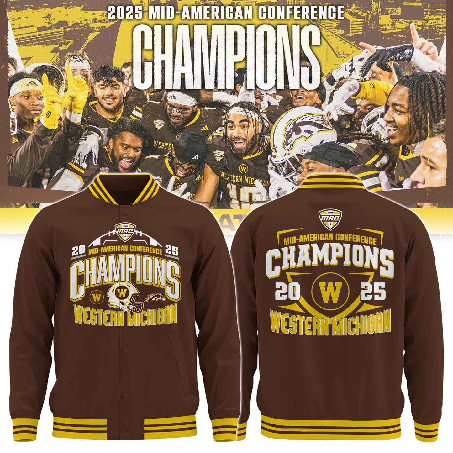 .WMU 2025 Mid-American Conference Football Champions Bomber Limited Edition