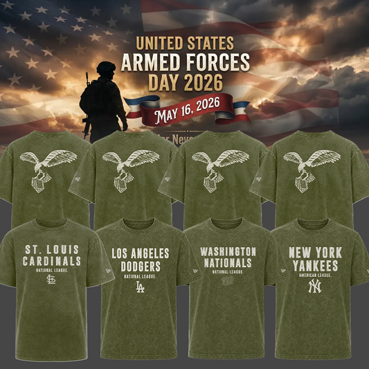 .Baseball Full Team Olive 2026 Armed Forces Day TShirt Limited Edition