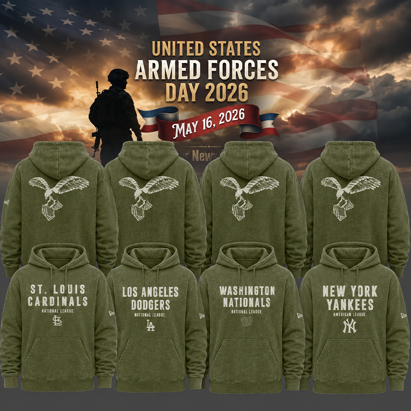 .Baseball Full Team Olive 2026 Armed Forces Day Hoodie Limited Edition