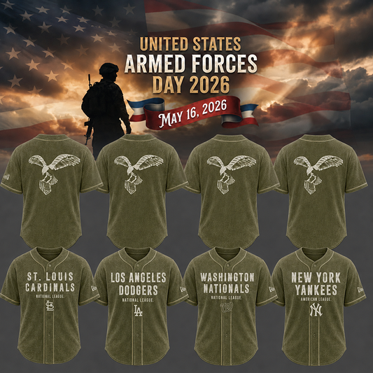 .Baseball Full Team Olive 2026 Armed Forces Day Jersey Limited Edition