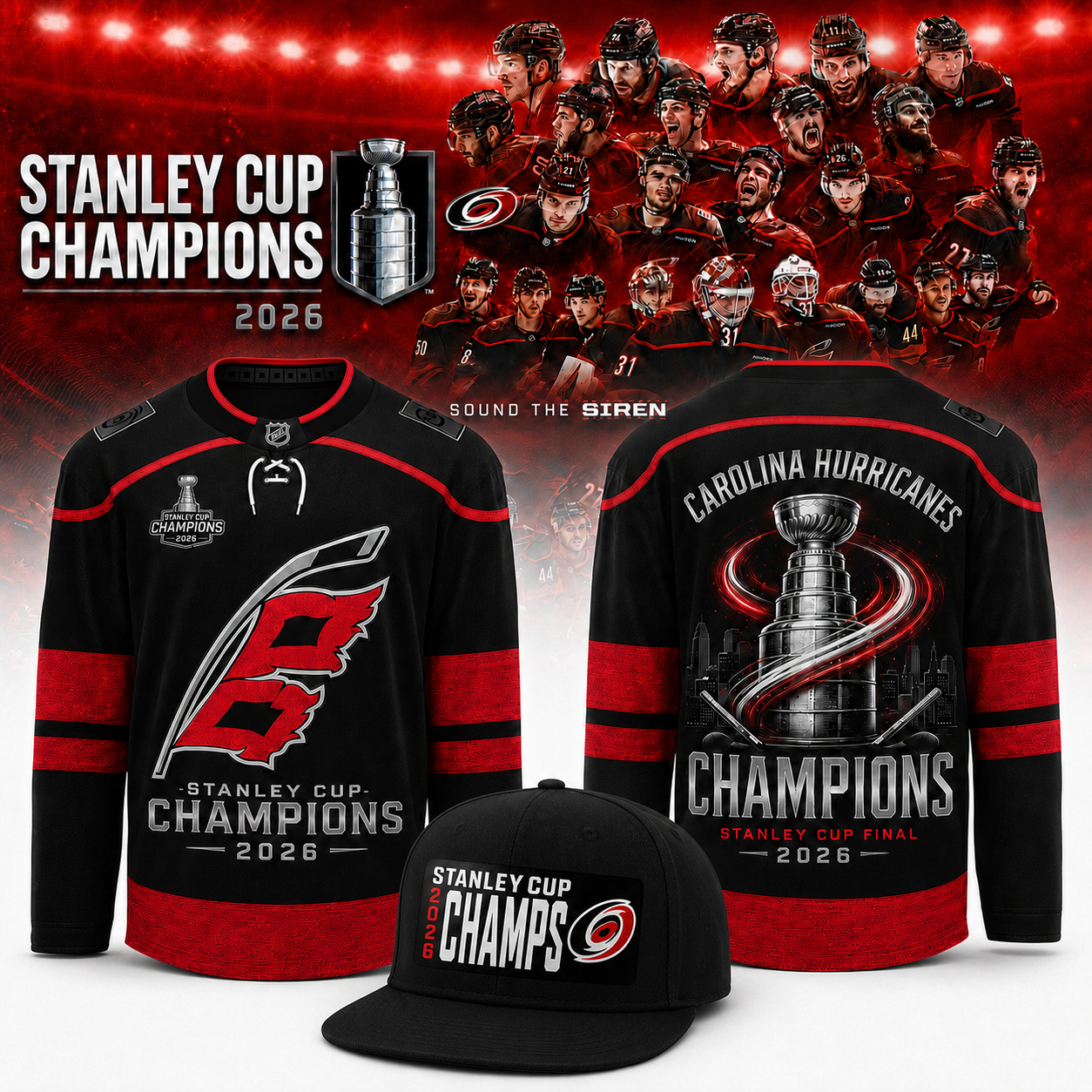 __C Hurricanes Champions 2026 Stanley Cup Jersey