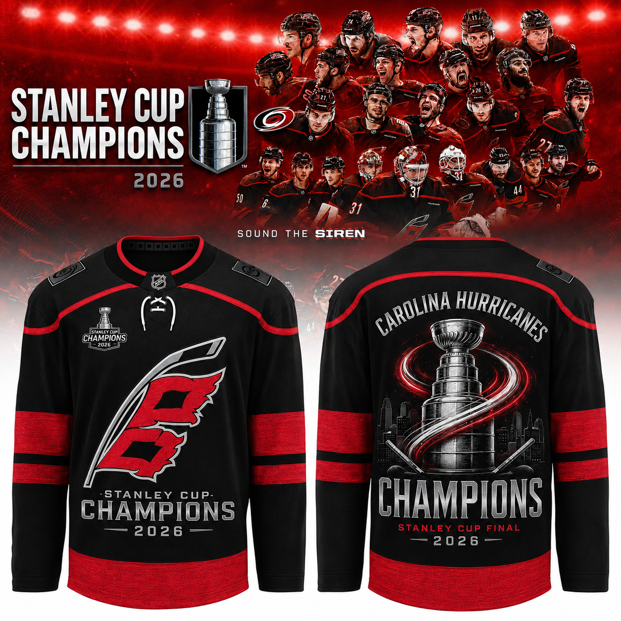 __C Hurricanes Champions 2026 Stanley Cup Jersey