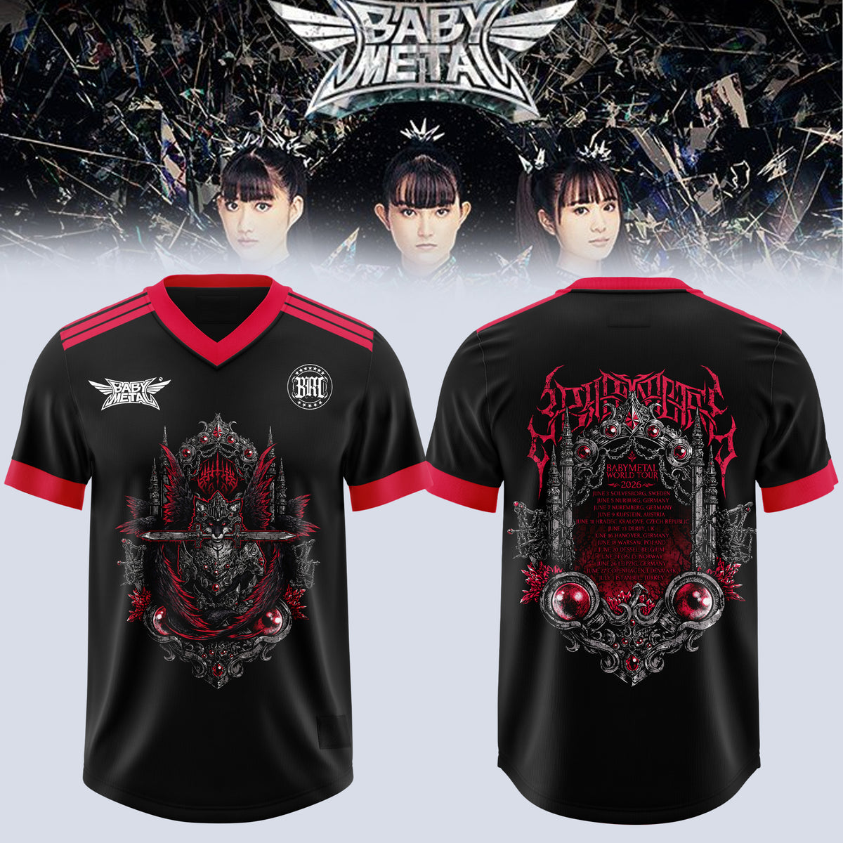 BbyMtl World Tour 2026 3D All-Over Print Football Jersey V2