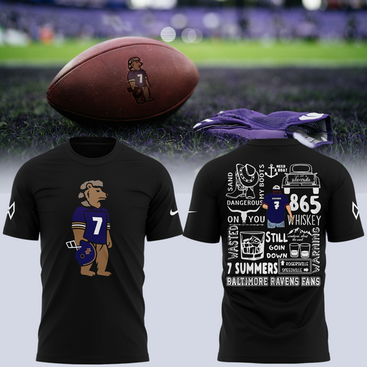 Limited Edition Baltimore Ravens x Morgan Wallen Black Tshirt