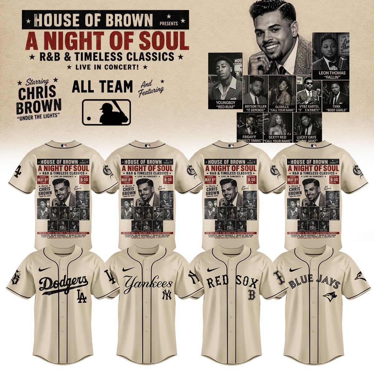 __Chris brown x Baseball – New JERSEY(All Team )