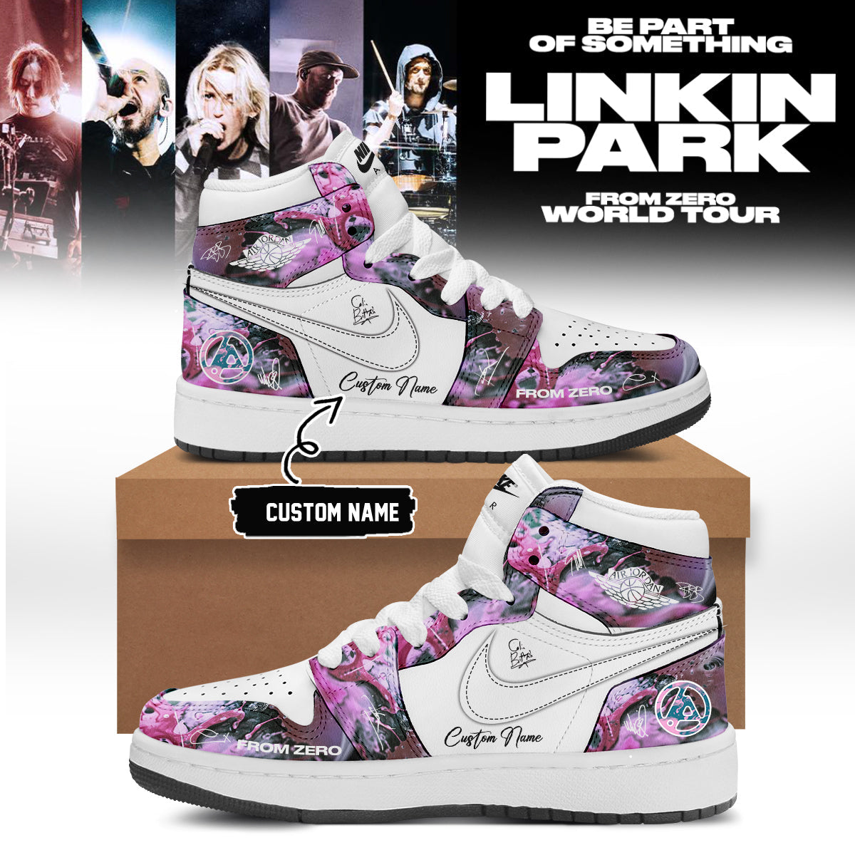Linkin Park From Zero World Tour 2026 Signed Shoes