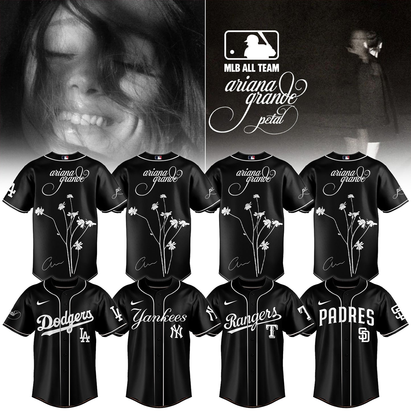 Baseball x Ariana Grande’s Petal Album Jersey
