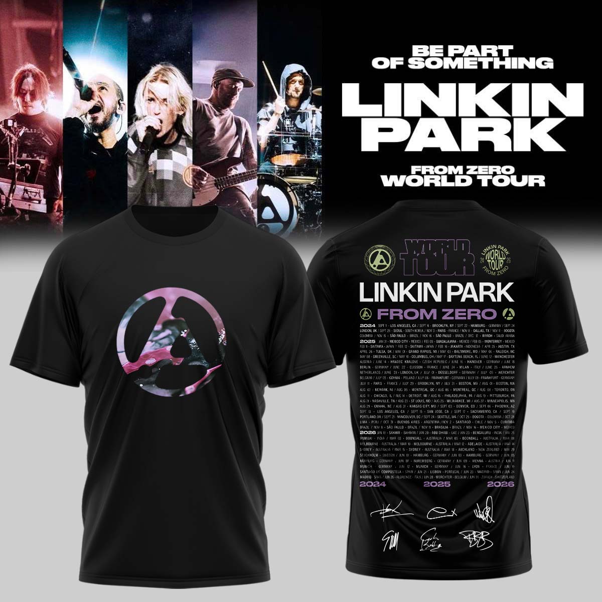 Linkin Park From Zero World Tour 2026 Signed TShirt