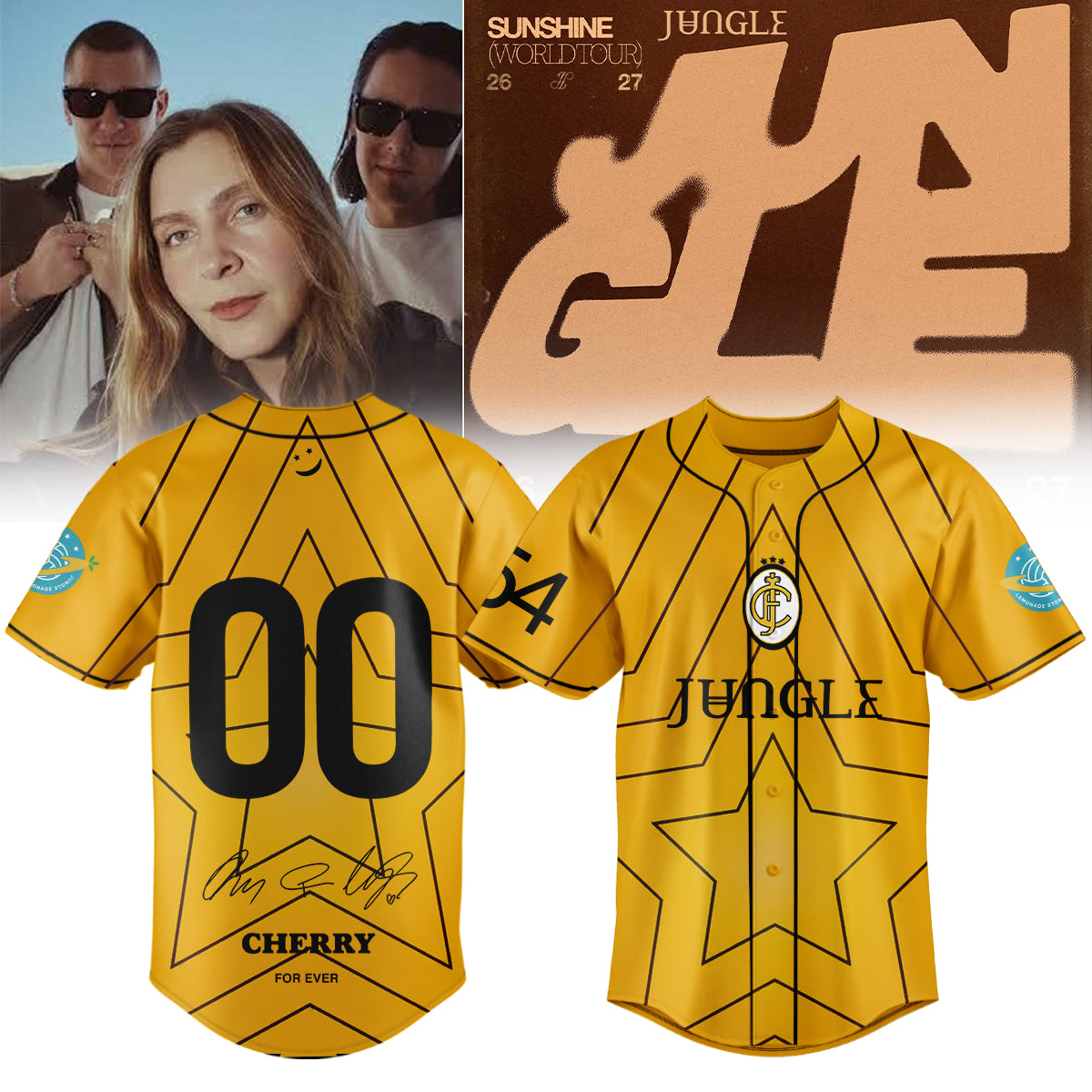 ,,,Jungle – Sunshine World Tour 2026/27 Limited Edition Signature – Jersey (Custom Number)