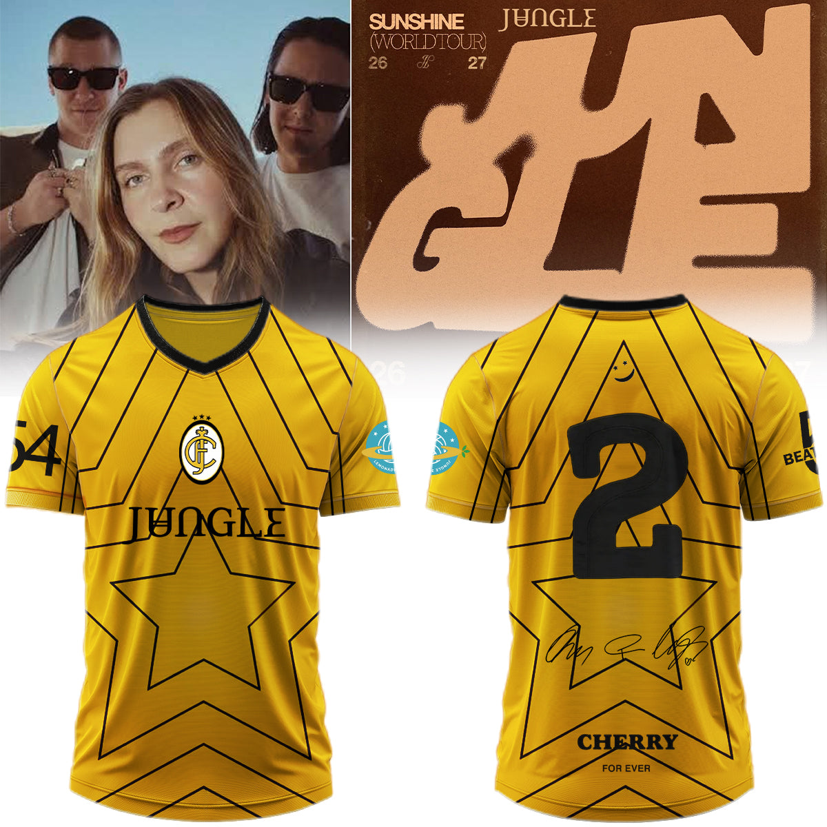 ,,,Jungle – Sunshine World Tour 2026/27 Limited Edition Signature – Jersey (Custom Number)