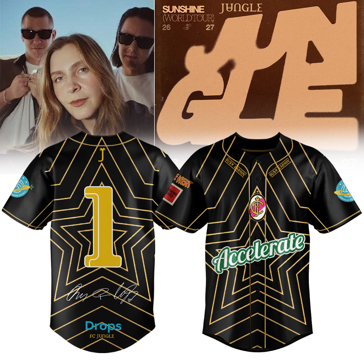 ,,,Jungle – Sunshine World Tour 2026/27 Limited Edition Signature – Jersey (Custom Number)