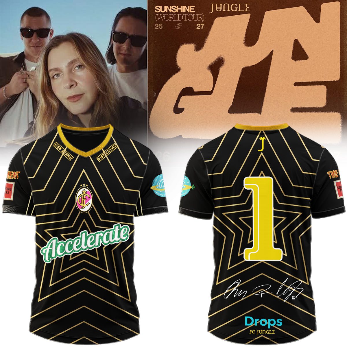 ,,,Jungle – Sunshine World Tour 2026/27 Limited Edition Signature – Jersey (Custom Number)