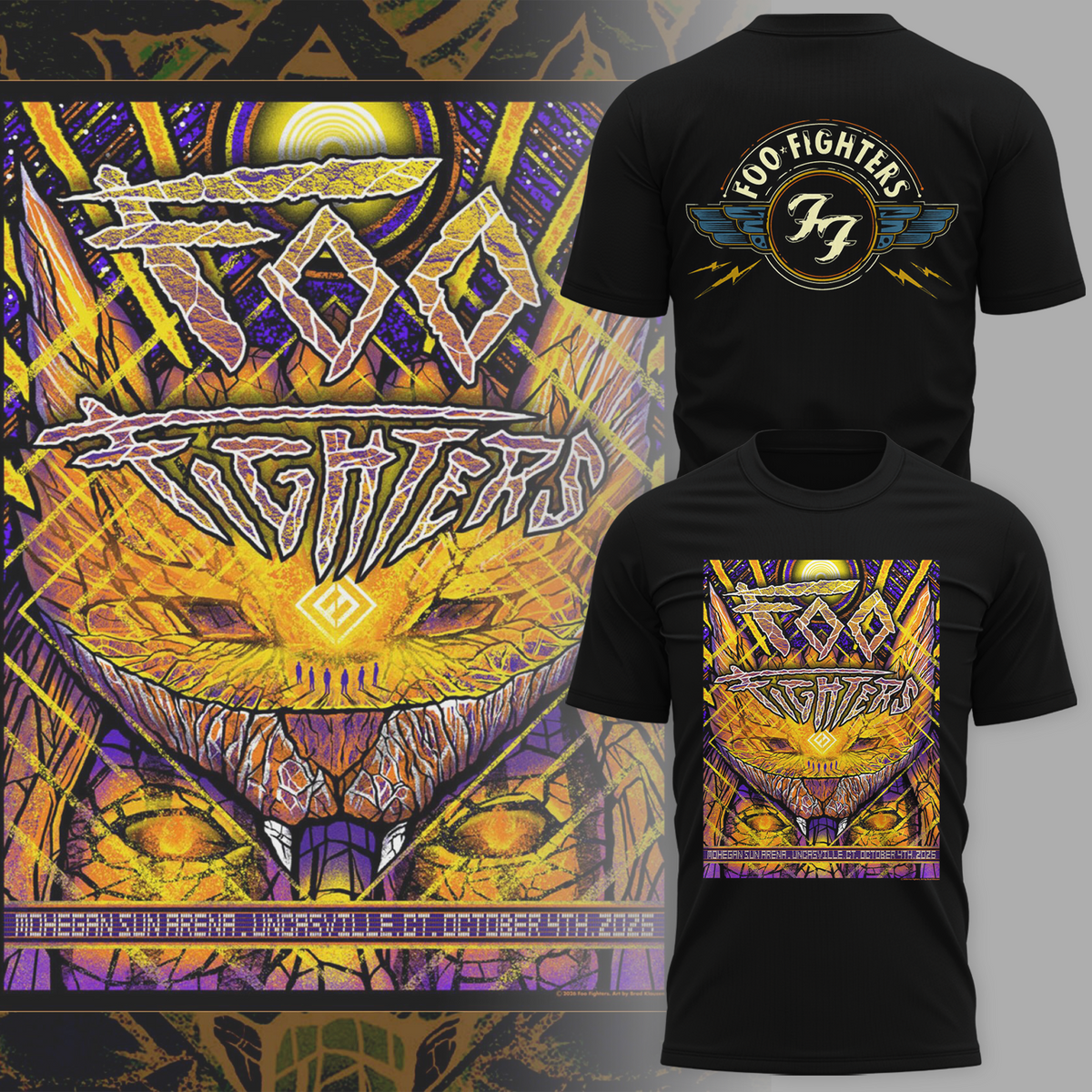 Foo Fighters Uncasville CT 2026 Event Poster Live At Mohegan Sun Arena On October 4th 2026 Shirt