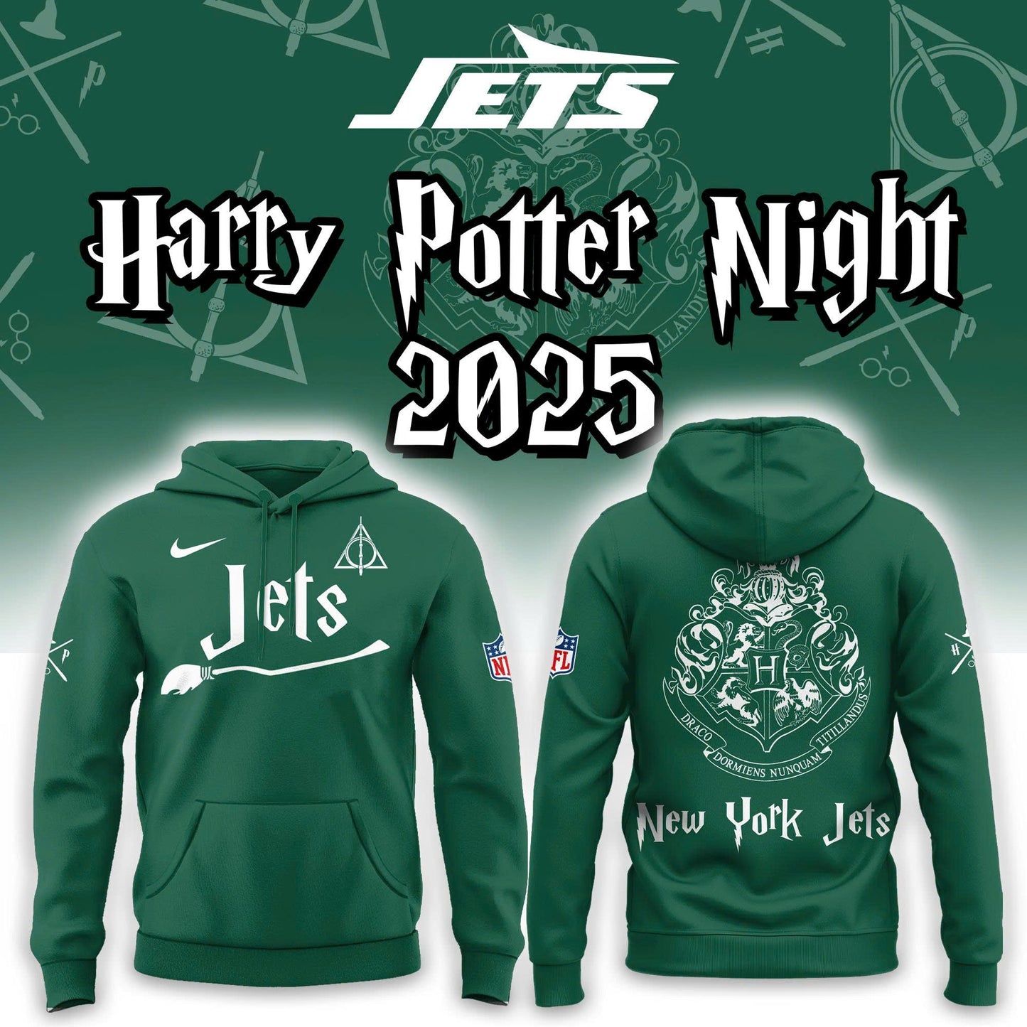 New York Jets Harry Potter Hoodie | Jogger | Cap