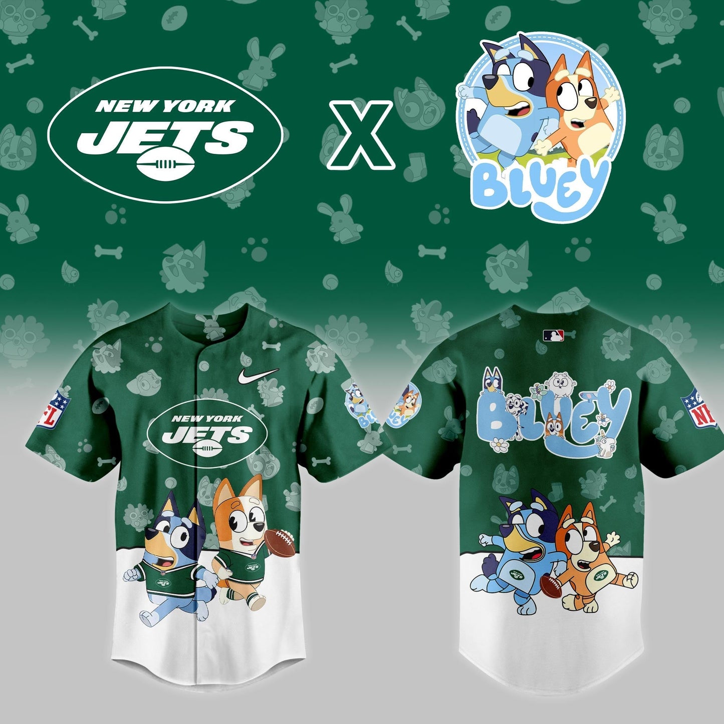 New York Jets x Bluey Night Limited Jersey | SN78