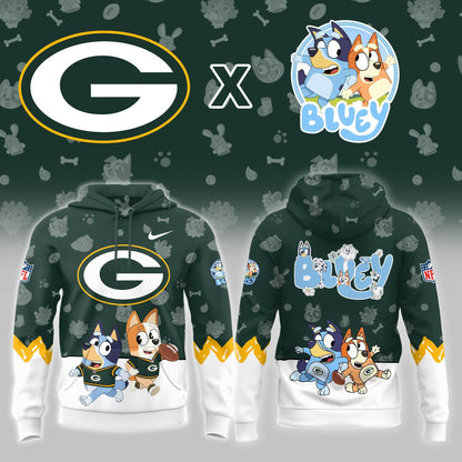 Green Bay Packers x Bluey Night Limited Hoodie | CZ24