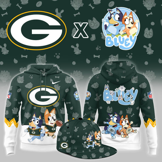 Green Bay Packers x Bluey Night Limited Hoodie | CZ24